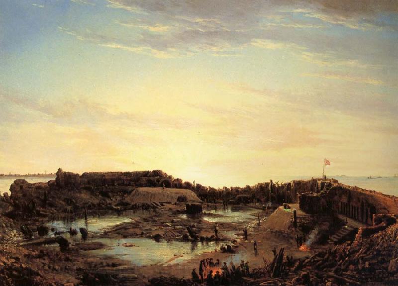 Conrad Wise Chapman Fort Sumter Interior at Sunrise Dec.9.1864 Spain oil painting art